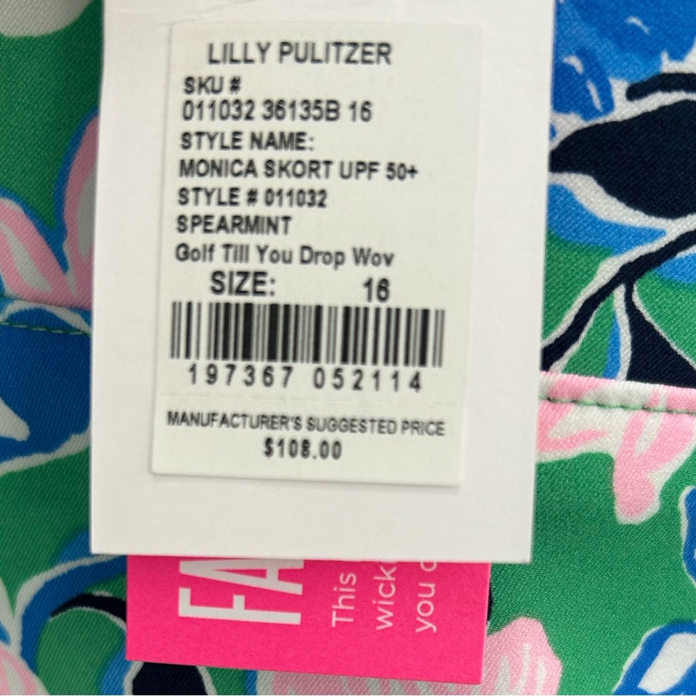 NWT Lilly Pulitzer Luxletic Skort Size 16 - Picture 3 of 5